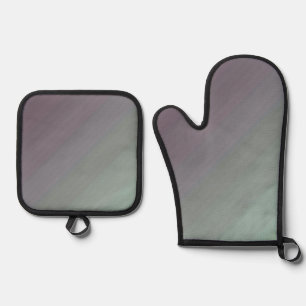 Beste Solid Color Silver gewatteerde hittebescherm Ovenwant & Pannenlap Set