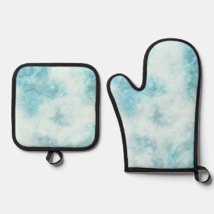 Beste Solid Color Silver gewatteerde hittebescherm Ovenwant & Pannenlap Set