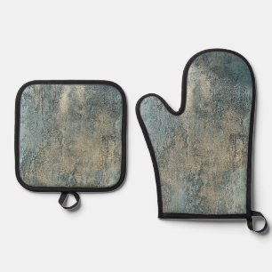Beste Solid Color Silver gewatteerde hittebescherm Ovenwant & Pannenlap Set