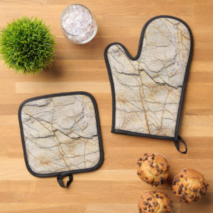 Beste Solid Color Silver gewatteerde hittebescherm Ovenwant & Pannenlap Set