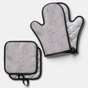 Beste Solid Color Silver gewatteerde hittebescherm Ovenwant & Pannenlap Set