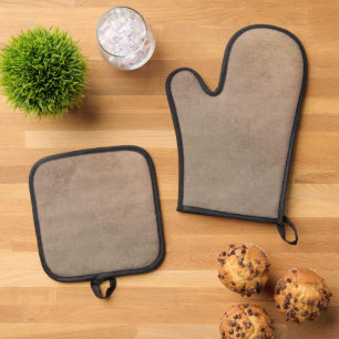 Beste Solid Color Silver gewatteerde hittebescherm Ovenwant & Pannenlap Set