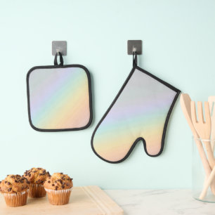 Beste Solid Color Silver gewatteerde hittebescherm Ovenwant & Pannenlap Set