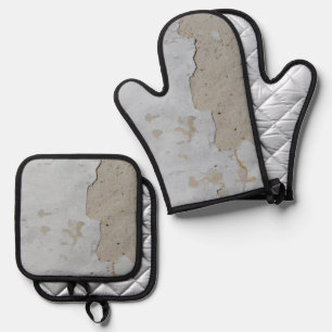 Beste Solid Color Silver gewatteerde hittebescherm Ovenwant & Pannenlap Set