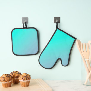Beste Solid Color Silver gewatteerde hittebescherm Ovenwant & Pannenlap Set