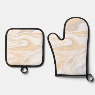 Beste Solid Color Silver gewatteerde hittebescherm Ovenwant & Pannenlap Set