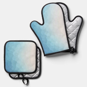 Beste Solid Color Silver gewatteerde hittebescherm Ovenwant & Pannenlap Set