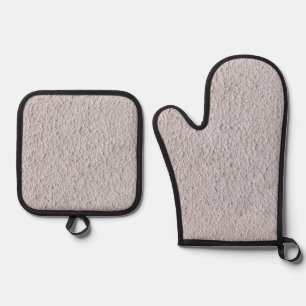 Beste Solid Color Silver gewatteerde hittebescherm Ovenwant & Pannenlap Set