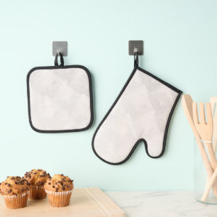 Beste Solid Color Silver gewatteerde hittebescherm Ovenwant & Pannenlap Set