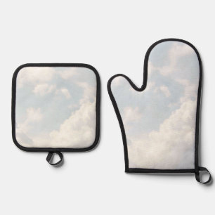 Beste Solid Color Silver gewatteerde hittebescherm Ovenwant & Pannenlap Set