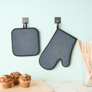 Beste Solid Color Silver gewatteerde hittebescherm Ovenwant & Pannenlap Set
