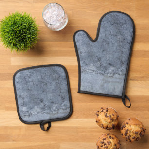 Beste Solid Color Silver gewatteerde hittebescherm Ovenwant & Pannenlap Set