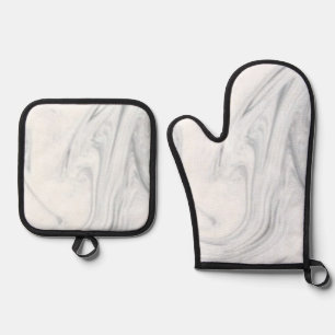 Beste Solid Color Silver gewatteerde hittebescherm Ovenwant & Pannenlap Set