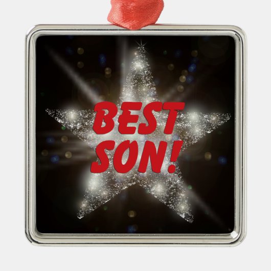 "BESTE SON!" METALEN ORNAMENT (Voorkant)