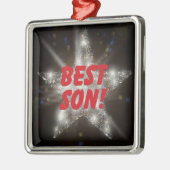 "BESTE SON!" METALEN ORNAMENT (Links)