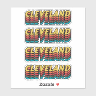 Beste stad om Cleveland te bezoeken - Naam stad Sticker