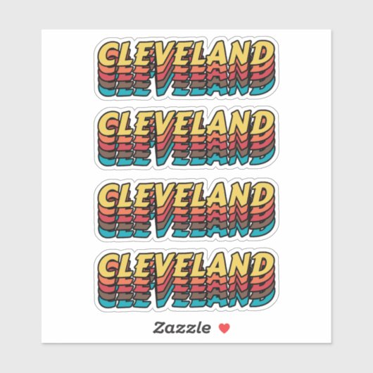 Beste stad om Cleveland te bezoeken - Naam stad Sticker (Vel)