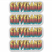 Beste stad om Cleveland te bezoeken - Naam stad Sticker (Voorkant)