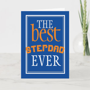 Beste Stepdad Ooit Blauwe Typografie Kaart