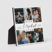 Beste stepdad ooit | Vaderdag 6 Fotocollage Fotoplaat (Voorkant)