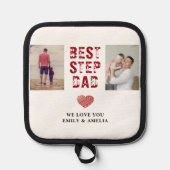 Beste Stepdad vaders Dag 2 Foto collage Pannenlap (Voorkant)