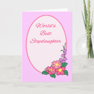Beste Stepdochter van de wereld Feestdagen Kaart