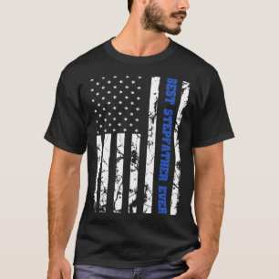 Beste stiefvader ooit Amerikaanse vlag Patriottis T-shirt
