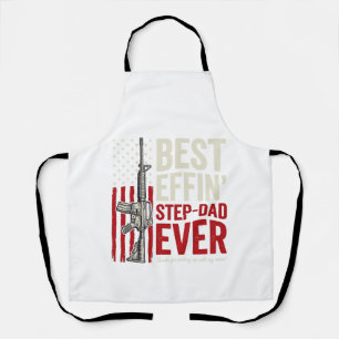 Beste Stiefvader Ooit Patriottische Vintage Vector Schort