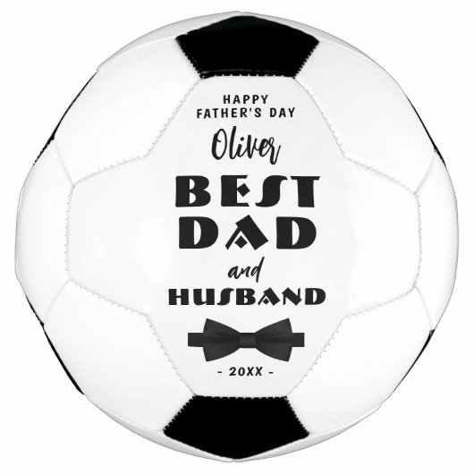 Beste Stropdas voor vader en man, Elegant Voetbal (Voorkant)