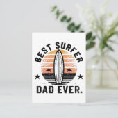 Beste surfer papa ooit briefkaart (Staand voorkant)