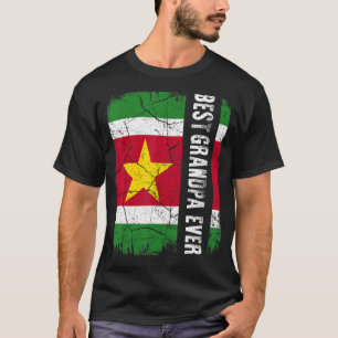 Beste Surinaamse opa Ever Suriname Vlag Vader" T-shirt