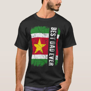 Beste Surinaamse vader ooit Suriname Vlag Da T-shirt