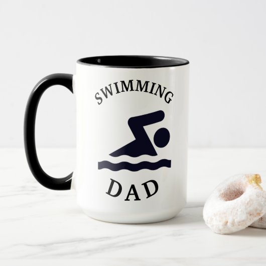 Beste 'SWIMMING DAD' ooit van de VADER'S BIRTHDAY  Mok (Met donut)