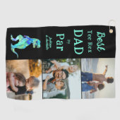 Beste T-shirt Rex Dad door Par 3 Foto Grappig Golfhanddoek (Horizontaal)