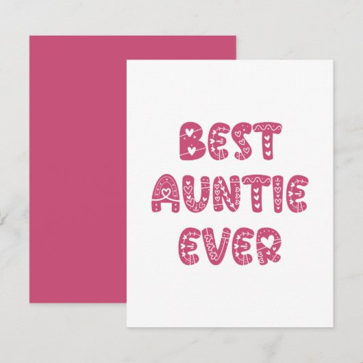 Beste tante Ever (Voorkant / Achterkant)