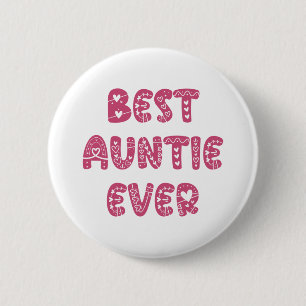 Beste tante Ever Ronde Button 5,7 Cm