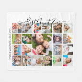 BESTE TANTE OOIT 21 Photo Collage Script Keepsake Fleece Deken (Voorkant (Horizontaal))