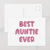 Beste tante ooit briefkaart (Voorkant / Achterkant)