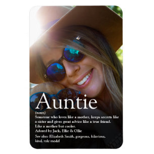 Beste tante ooit, definitie tante foto magneet