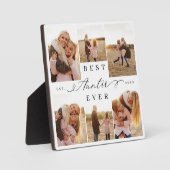 Beste tante ooit Elegant Script Fotocollage Fotoplaat (Voorkant)