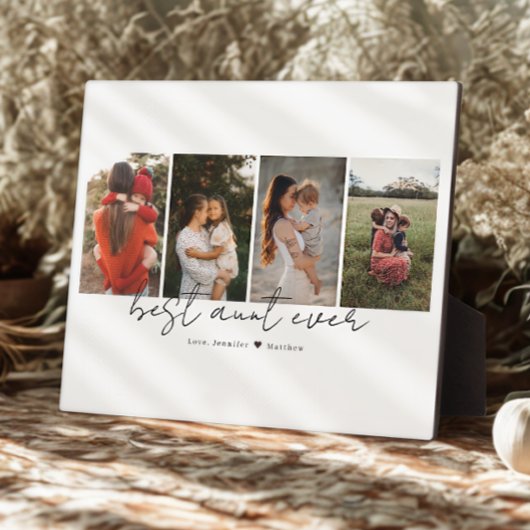 Beste Tante Ooit Modern Script 4 Foto's Collage Gi Fotoplaat
