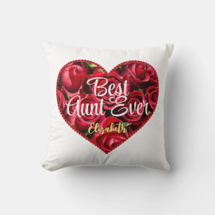 Beste tante ooit Red Heart Unieke typografie tante Kussen