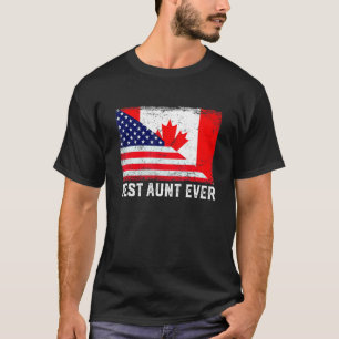 beste tante ooit - retroAmerikaanse vlag van Cana T-shirt