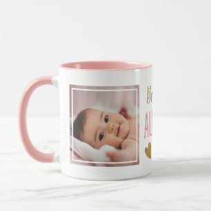 Beste tante ooit Roze en Goud 2 Foto Keepsake Mok