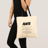 Beste tante ooit, tante definitie aangepaste naam tote bag (Voorkant (product))