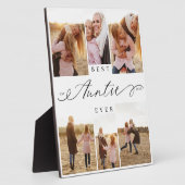 Beste tante ooit tante script hart foto collage fotoplaat (Zijkant)
