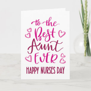 Beste tante ooit verpleegkundigen dag typografie i kaart