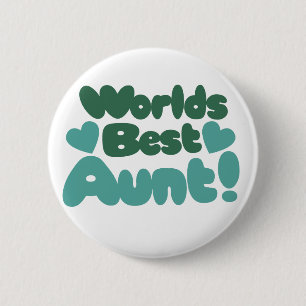 Beste tante op de wereld ronde button 5,7 cm