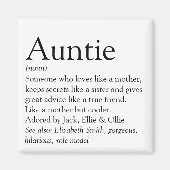 Beste tante ter wereld, definitie van 'tante' magneet (Voorkant)