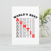 Beste tante ter wereld kaart (Staand voorkant)